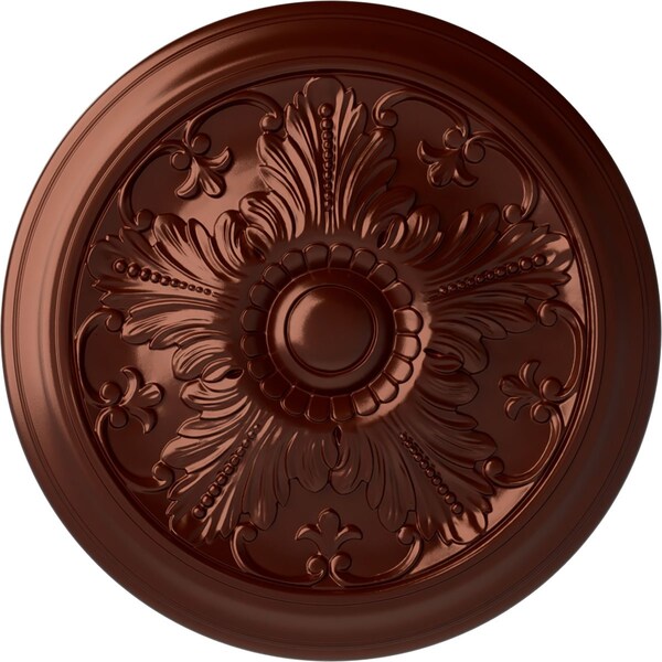 Ekena Millwork Vienna Ceiling Medallion (Fits Canopies up to 3 1/4"), Hnd-Painted Antique Copper, 16 7/8"OD x 5/8"P CM17VIACS - main